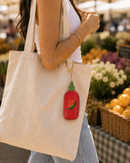 2 in 1 HOT SAUCE Reusable Shopping Bag & Bag charm
