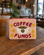 Coffee Funds Beaded Coin Purse