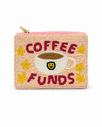 Coffee Funds Beaded Coin Purse