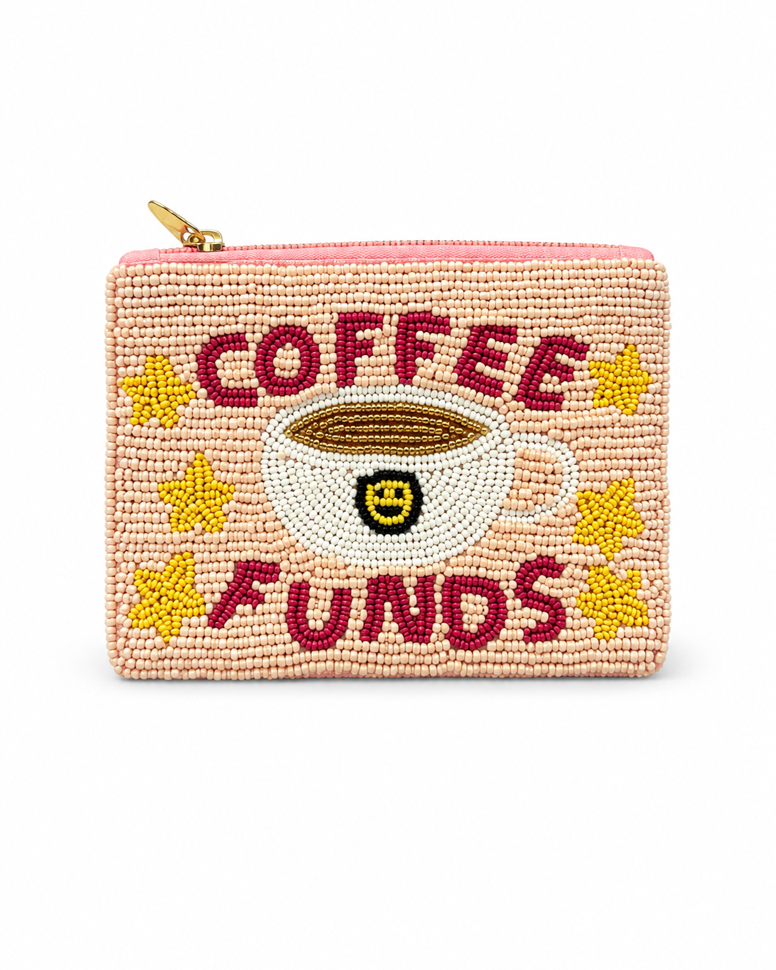 Coffee Funds Beaded Coin Purse