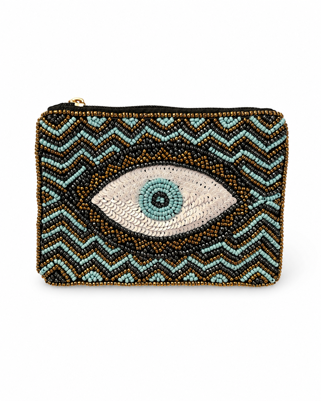 Eye Beaded Coin Purse