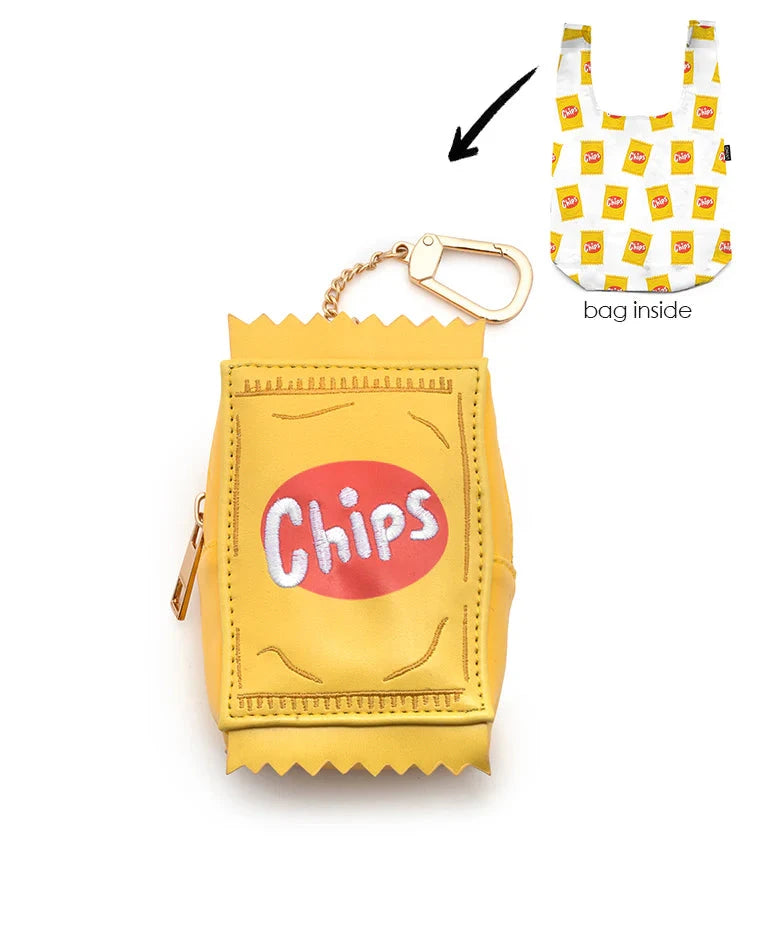 2 in 1 CHIPS Bag Charm & Reusable Shopping Bag