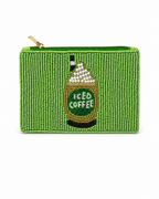 Iced Coffee Beaded Coin Purse