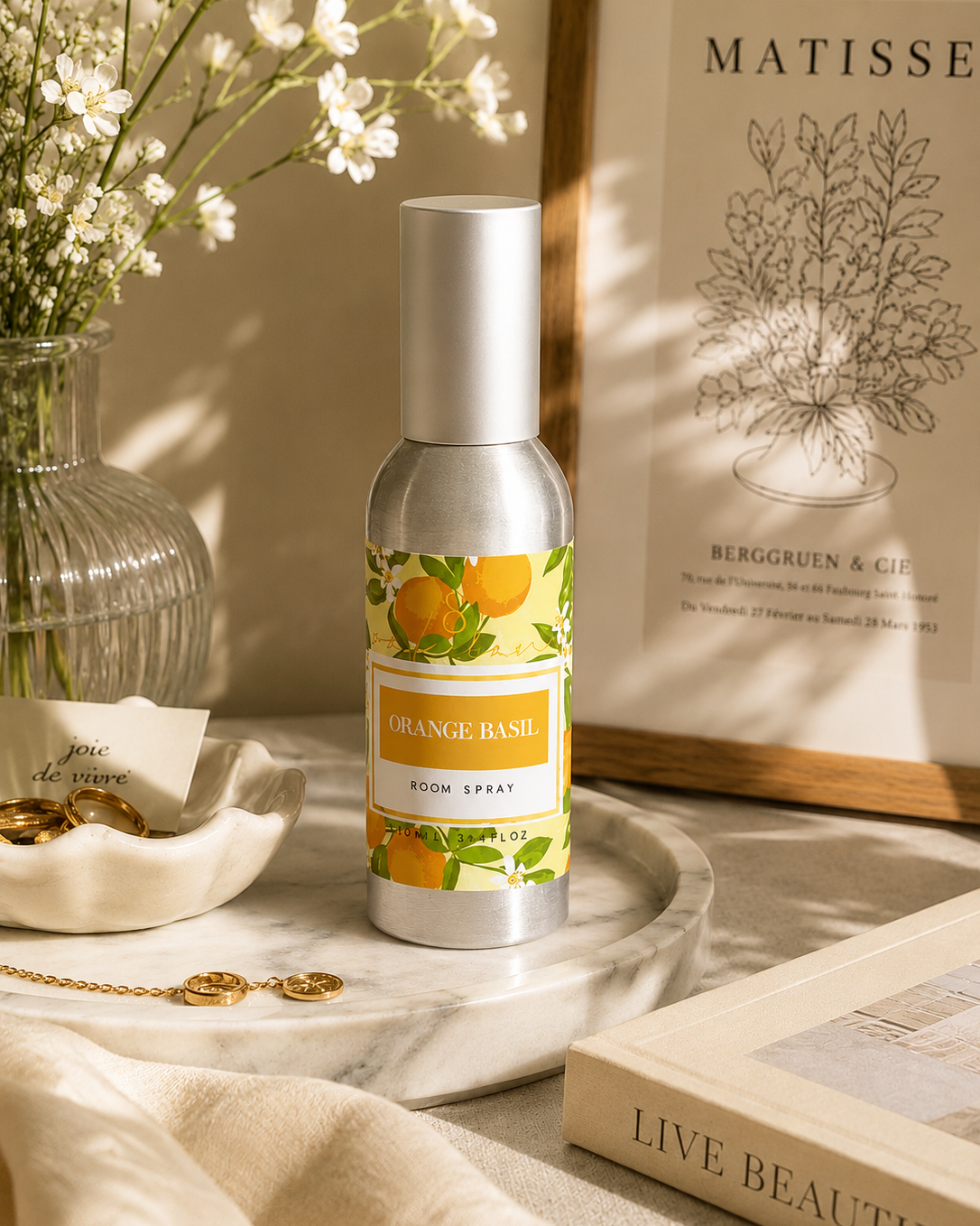 Orange Basil 3.3oz Room and Linen Spray