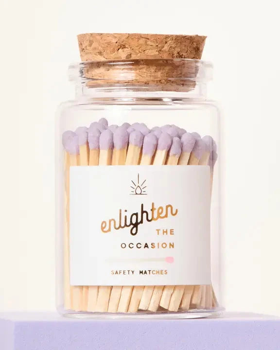 Mini Match Corked Vial with Lavender Matchsticks